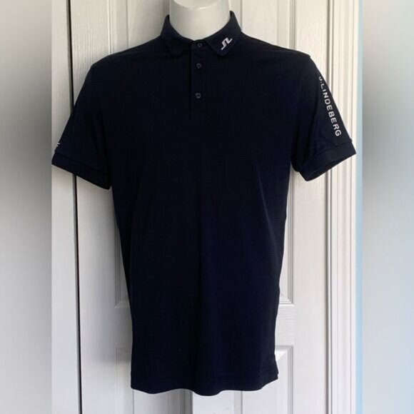 J.Lindeberg Men's navy Polo Shirt - Picture 1 of 7